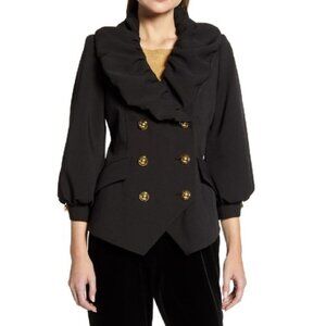 HALOGEN x Atlantic-Pacific Ruffle Front Blazer